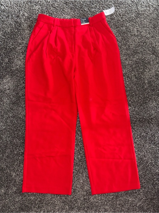 Abercrombie & Fitch Pants - Abercrombie & Fitch Red Wide-Leg Dress Pants